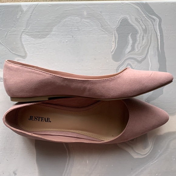 Just Fab - Pink Pointed Toe Flats - Size 9 - Picture 4 of 4